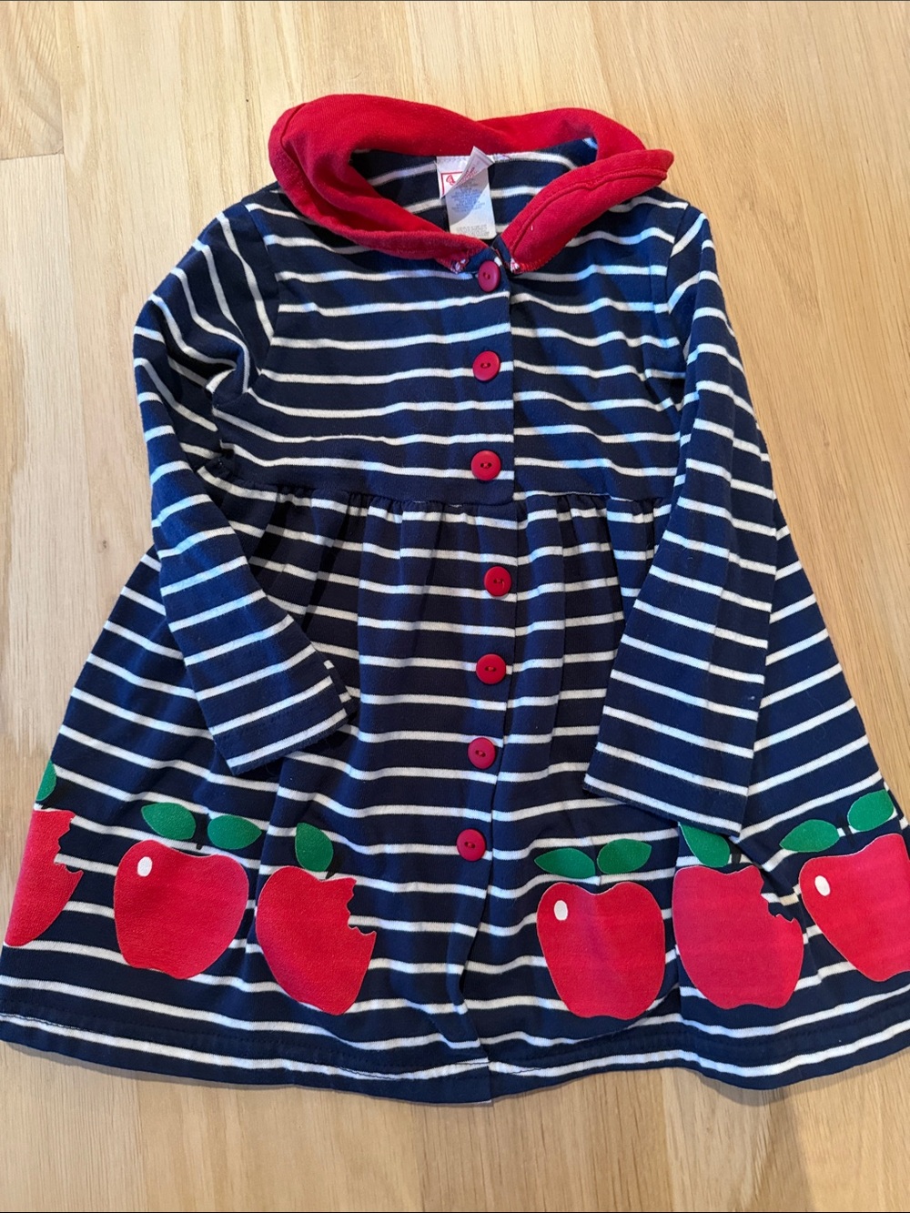 Navy Stripe Apple Dress - back to school